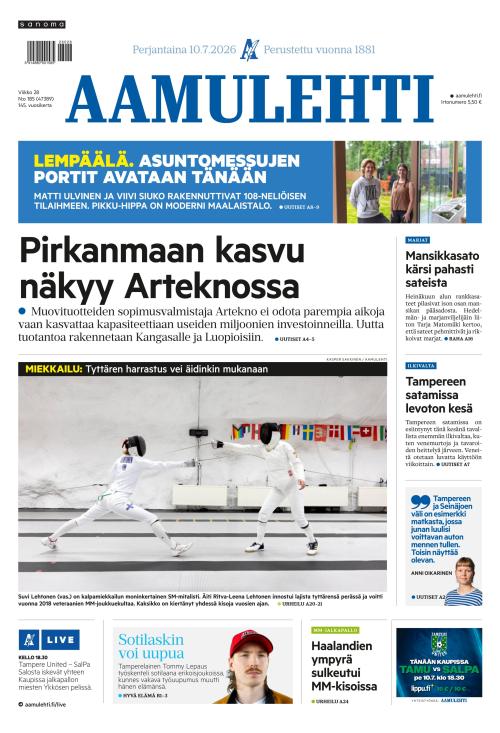 Aamulehti 10.7.2026