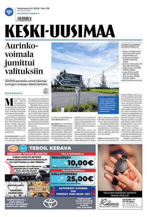 Keski-Uusimaa 10.7.2026