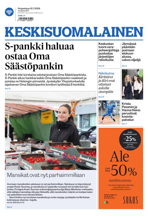 Keskisuomalainen 10.7.2026