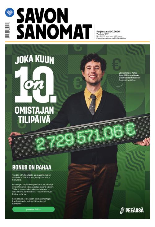 Savon Sanomat 10.7.2026
