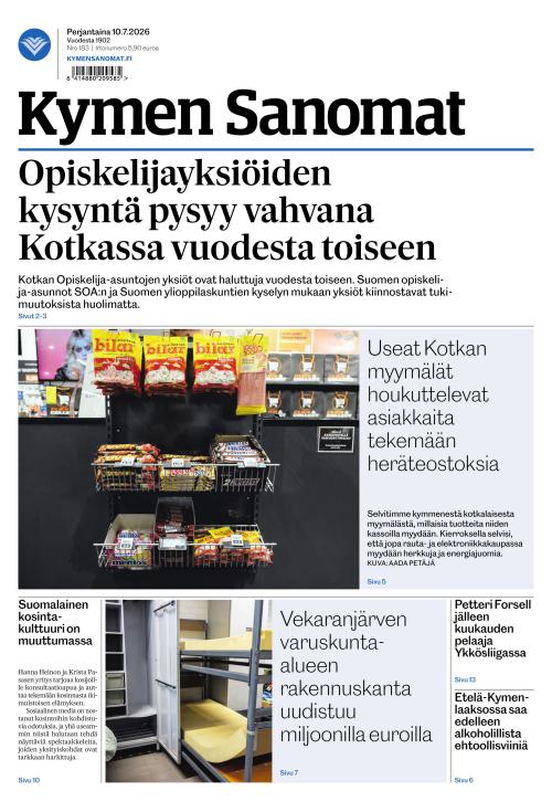 Kymen Sanomat 10.7.2026