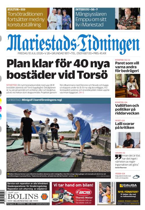 Mariestads-Tidningen 10.7.2026