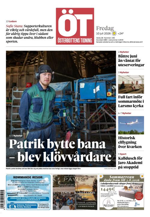 Österbottens Tidning 10.7.2026