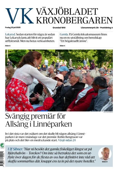 Växjöbladet Kronobergaren 10.7.2026