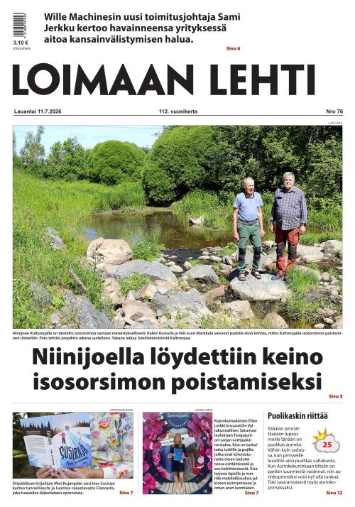 Loimaan Lehti 11.7.2026