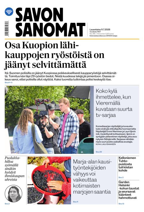 Savon Sanomat 11.7.2026