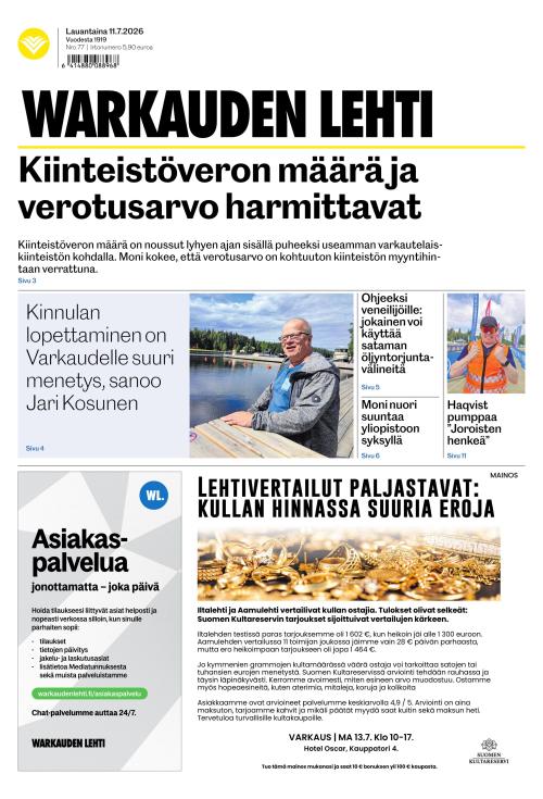 Warkauden Lehti 11.7.2026