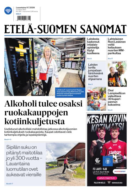 Etelä-Suomen Sanomat 11.7.2026