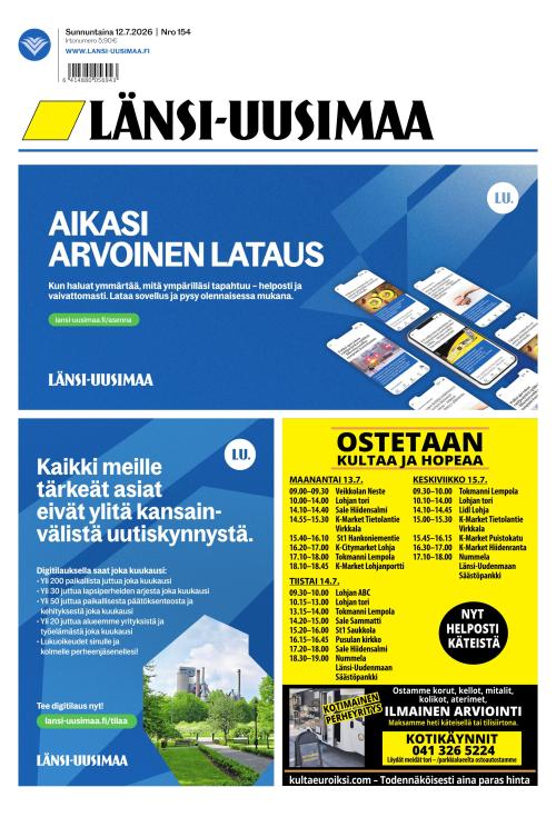 Länsi-Uusimaa 12.7.2026
