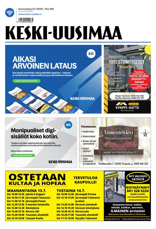 Keski-Uusimaa 12.7.2026