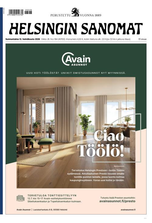 Helsingin Sanomat 12.7.2026