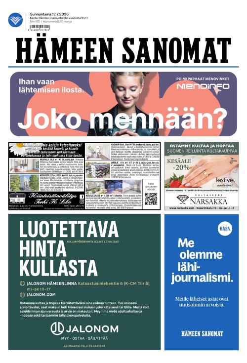 Hämeen Sanomat 12.7.2026