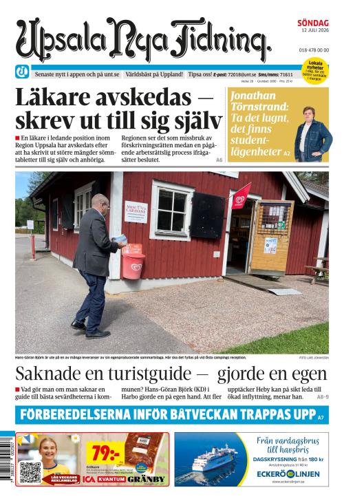 Upsala Nya Tidning 12.7.2026