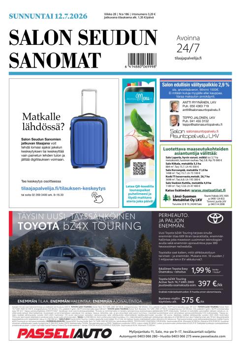 Salon Seudun Sanomat 12.7.2026