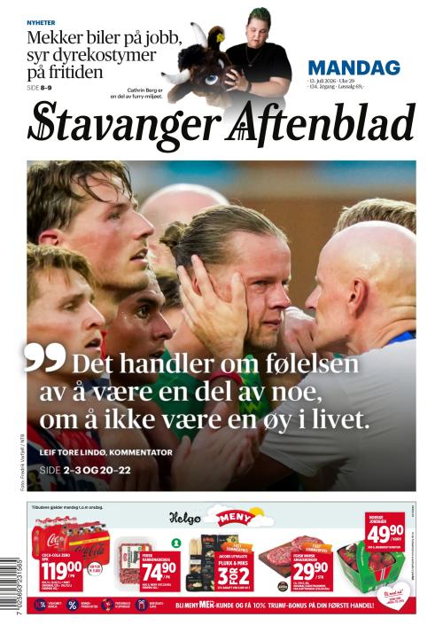 Stavanger Aftenblad 13.7.2026