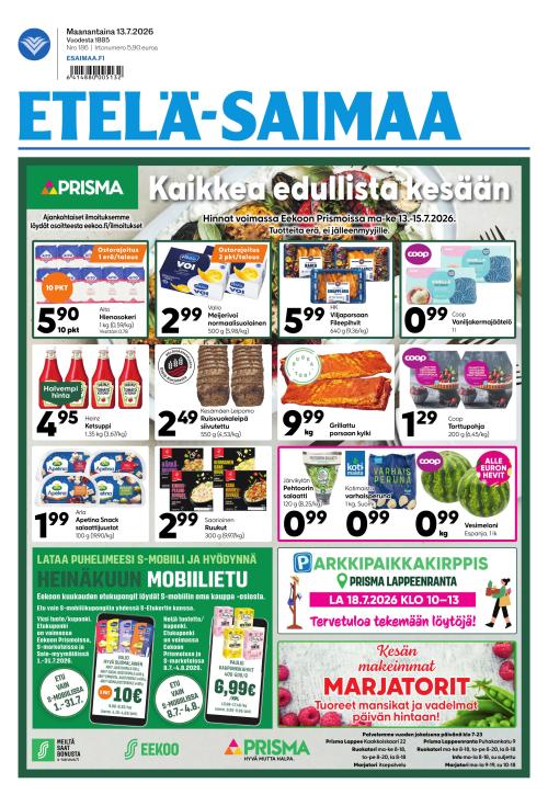 Etelä-Saimaa 13.7.2026