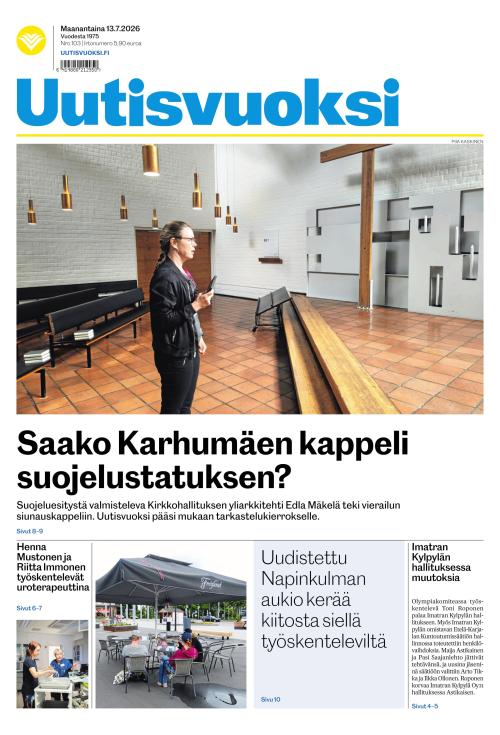 Uutisvuoksi 13.7.2026