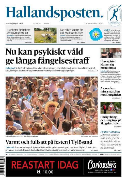 Hallandsposten 13.7.2026