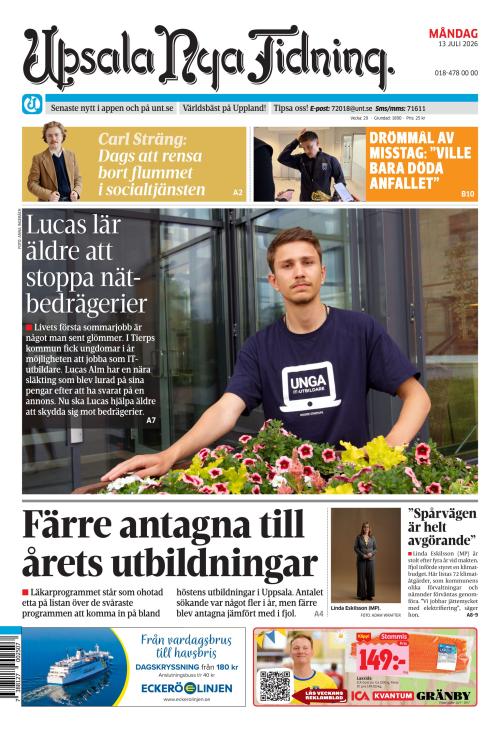 Upsala Nya Tidning 13.7.2026
