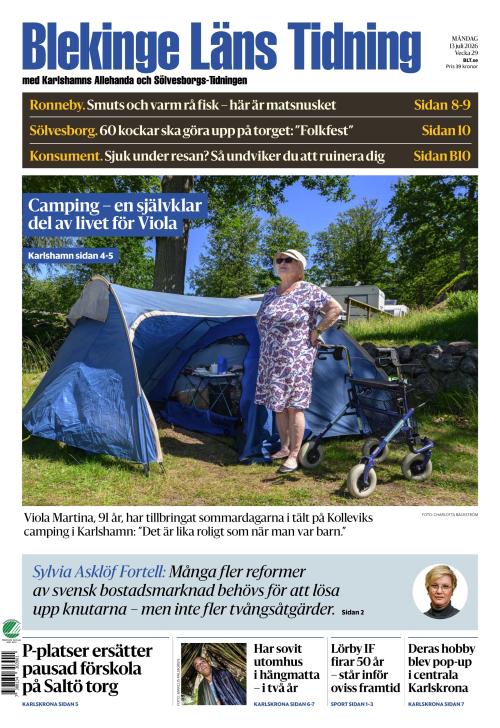Blekinge Läns Tidning 13.7.2026