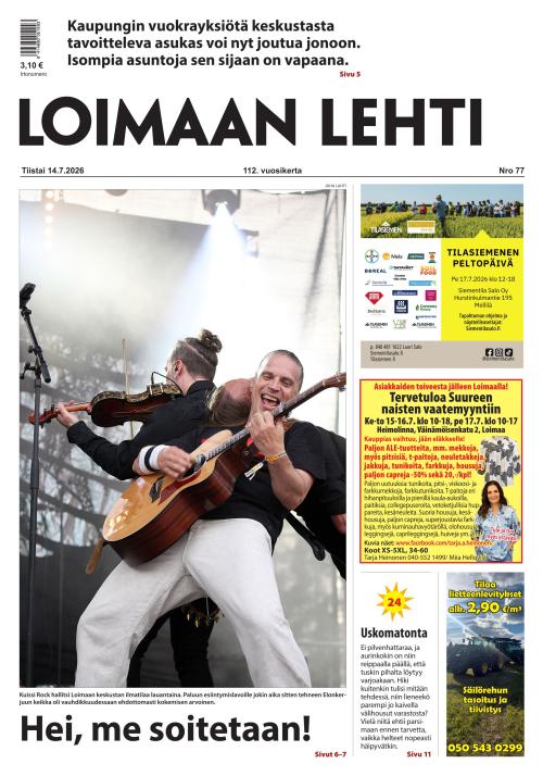 Loimaan Lehti 14.7.2026