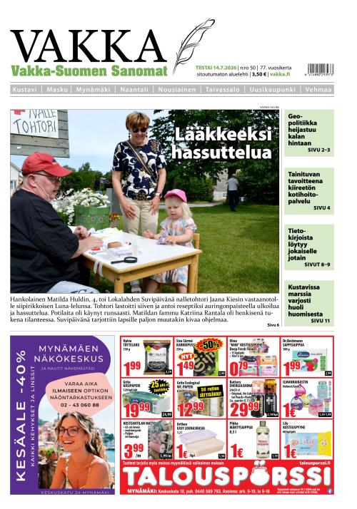 Vakka-Suomen Sanomat 14.7.2026