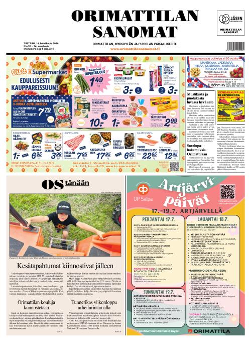 Orimattilan Sanomat 14.7.2026