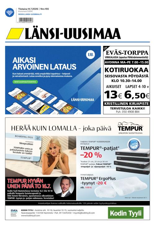 Länsi-Uusimaa 14.7.2026