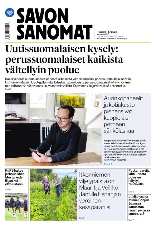 Savon Sanomat 14.7.2026