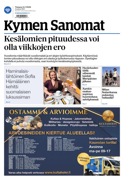 Kymen Sanomat 14.7.2026