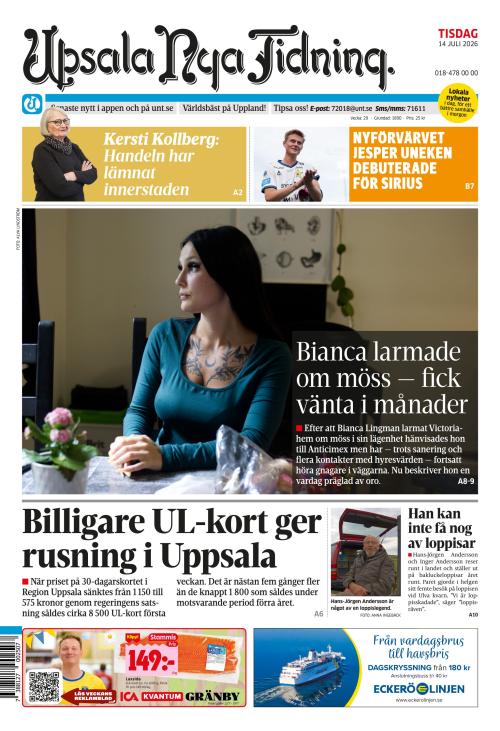 Upsala Nya Tidning 14.7.2026