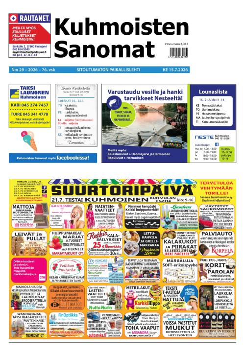 Kuhmoisten Sanomat 29/2026