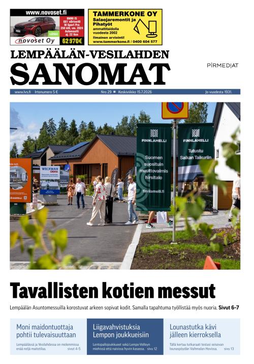 Lempäälän-Vesilahden Sanomat 15.7.2026