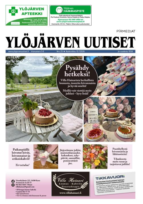 Ylöjärven Uutiset 15.7.2026