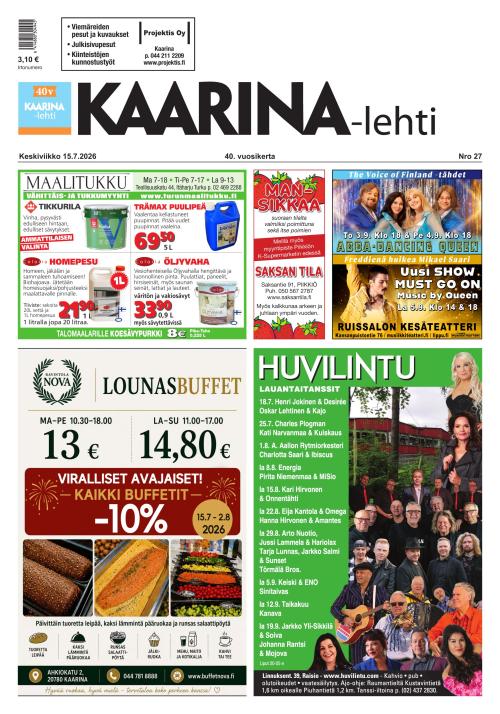 Kaarina-lehti 15.7.2026