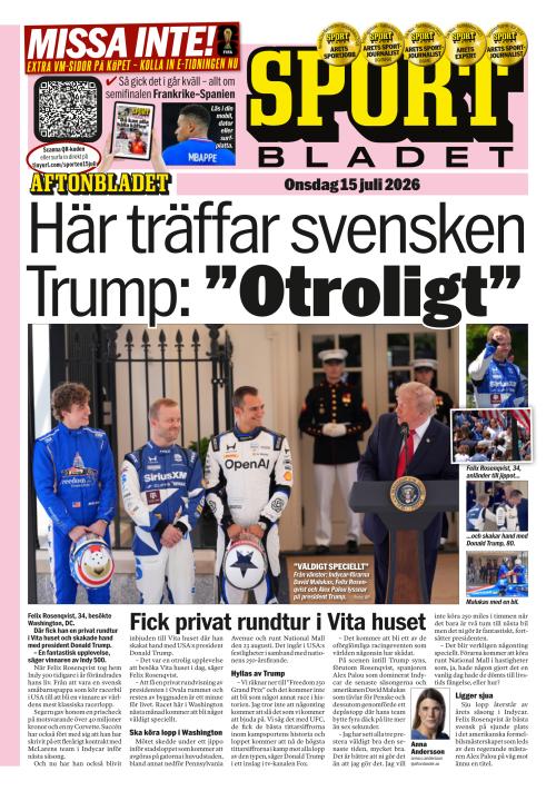 Aftonbladet Sportbladet 15.7.2026
