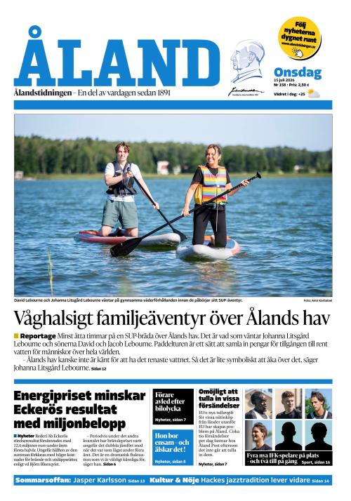 Ålandstidningen 15.7.2026