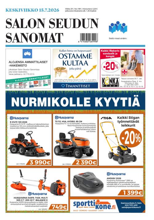 Salon Seudun Sanomat 15.7.2026