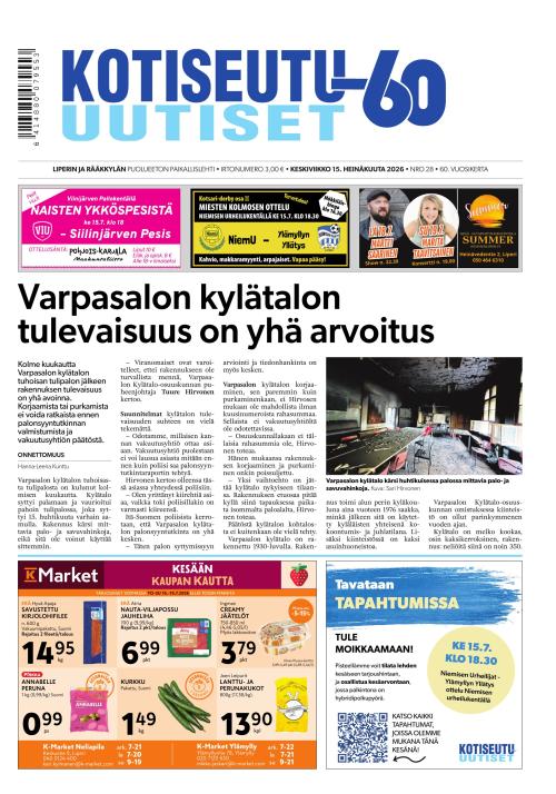 Kotiseutu-uutiset 15.7.2026