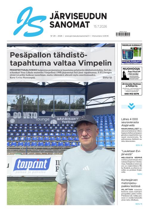 Järviseudun Sanomat 15.7.2026