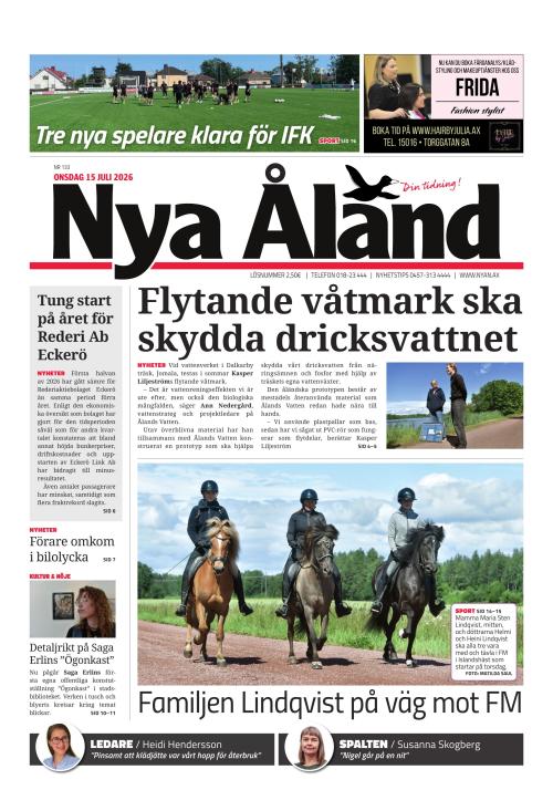 Nya Åland 15.7.2026