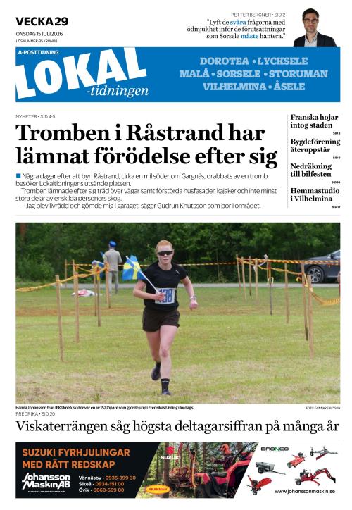 Lokaltidningen 15.7.2026