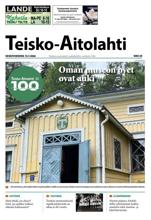 Teisko-Aitolahti 15.7.2026