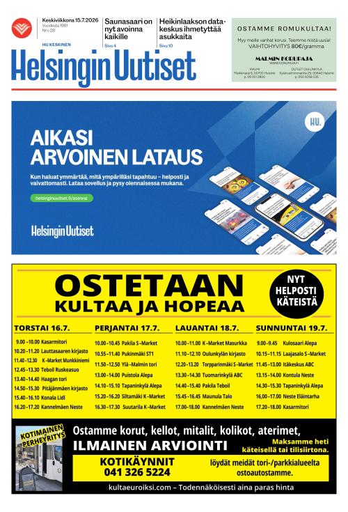 Helsingin Uutiset (Keskinen) 15.7.2026