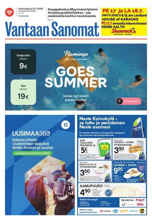 Vantaan Sanomat (Itä) 15.7.2026