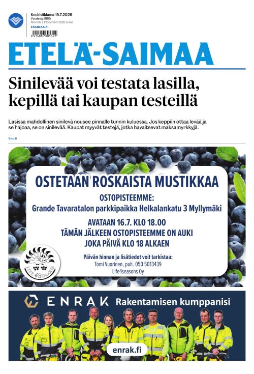 Etelä-Saimaa 15.7.2026