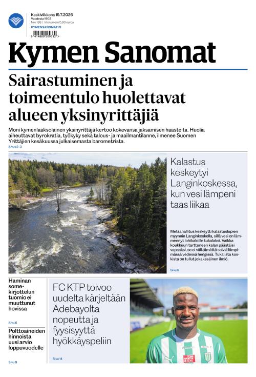 Kymen Sanomat 15.7.2026
