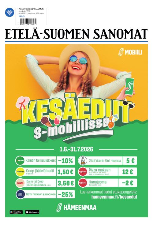 Etelä-Suomen Sanomat 15.7.2026