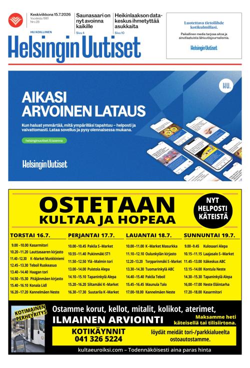 Helsingin Uutiset (Koillinen) 15.7.2026