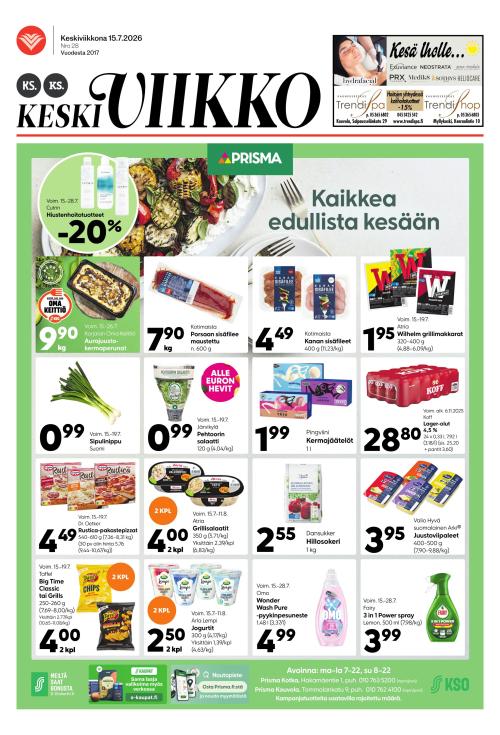 KS Keskiviikko (Kouvolan Sanomat ja Kymen Sanomat -liitteet) 15.7.2026